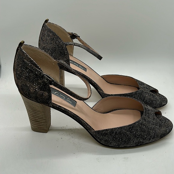 SJP Sexy Shimmery Cheetah Print High Heel Shoes **Size 38.5/US Size 8.5**🐆🐆 - Picture 4 of 8